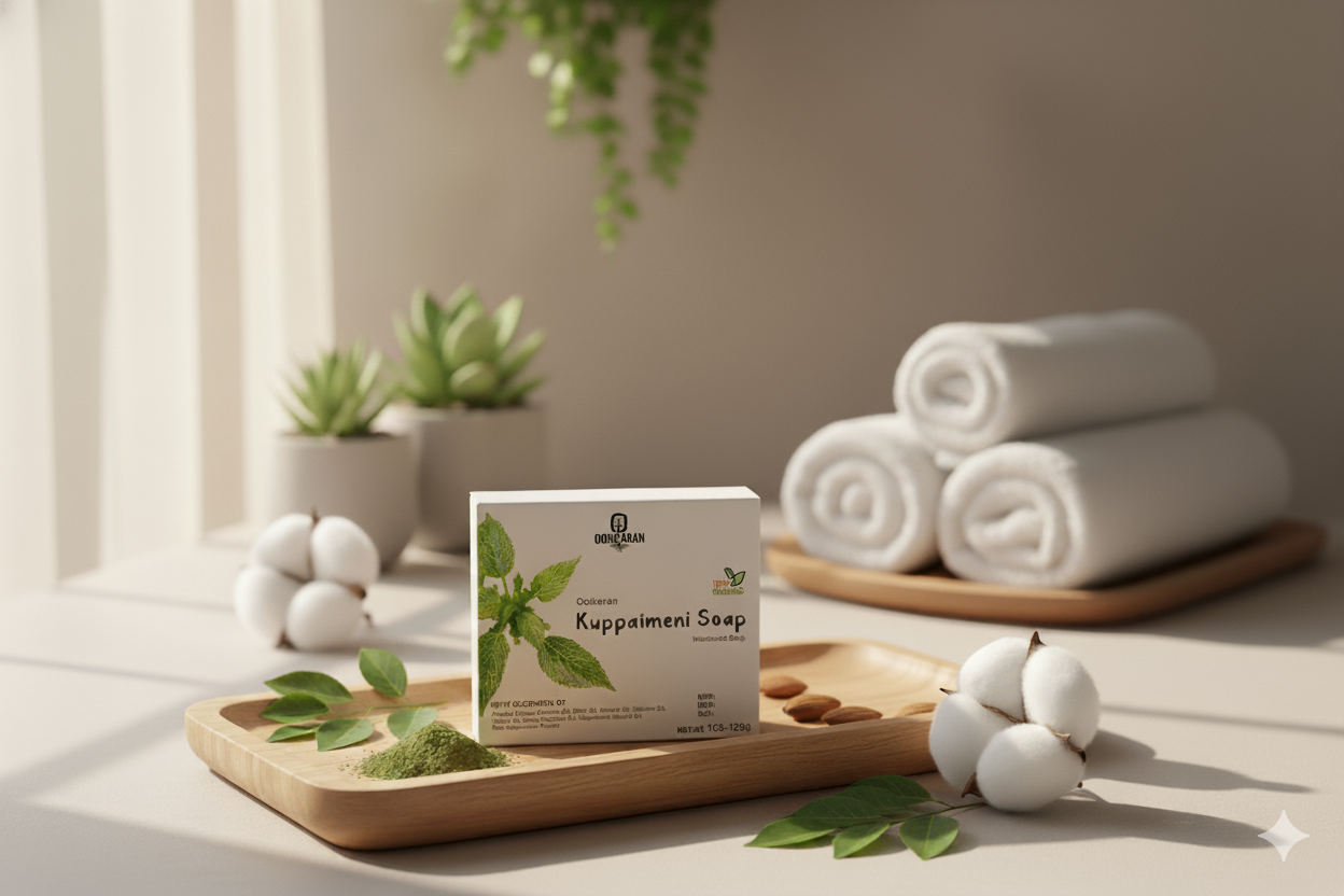 Oorkaran Acalypha Indica Herbal Soap – 100% Natural & Handmade 🌿✨