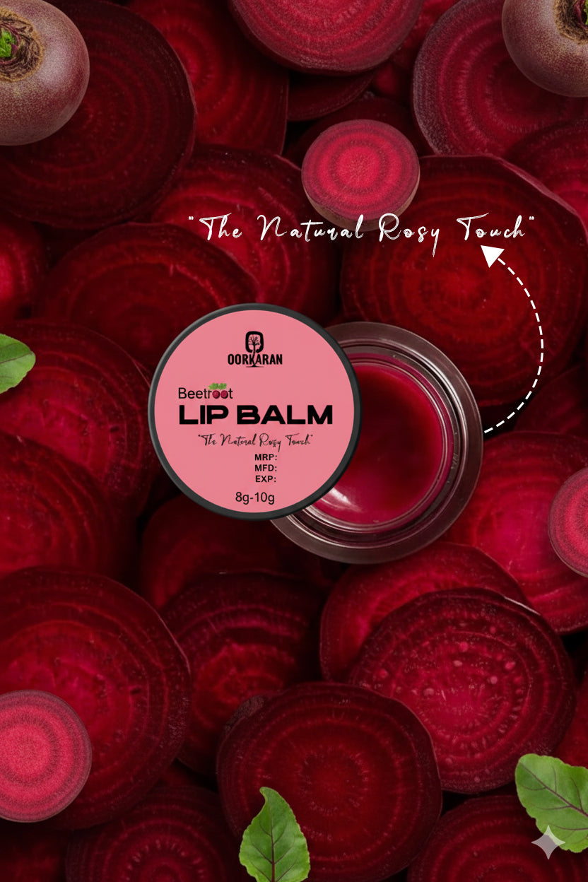 Oorkaran Beetroot Lip Balm – The Natural Rosy Touch 🌿💄