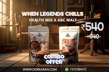 OORKARAN Health Mix + ABC Malt Combo | Natural Nutrition Drink for Kids & Adults (₹540 Offer)